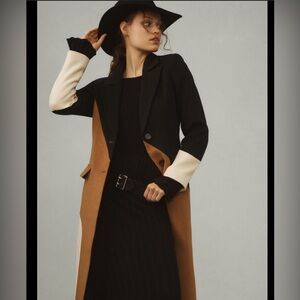 Avec Les Filles Wavy Colorblock Coat